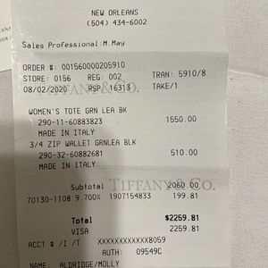 Brand new Tiffany &Co Wallet in box